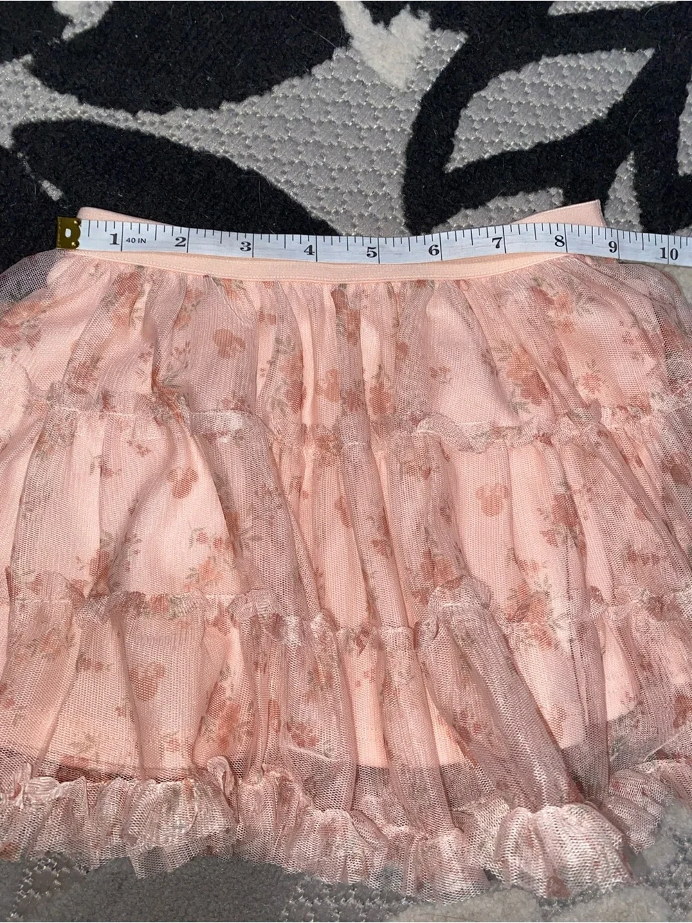 Carter's 18 Months White Eyelet Sleeve Tee with Pink Tulle Skirt